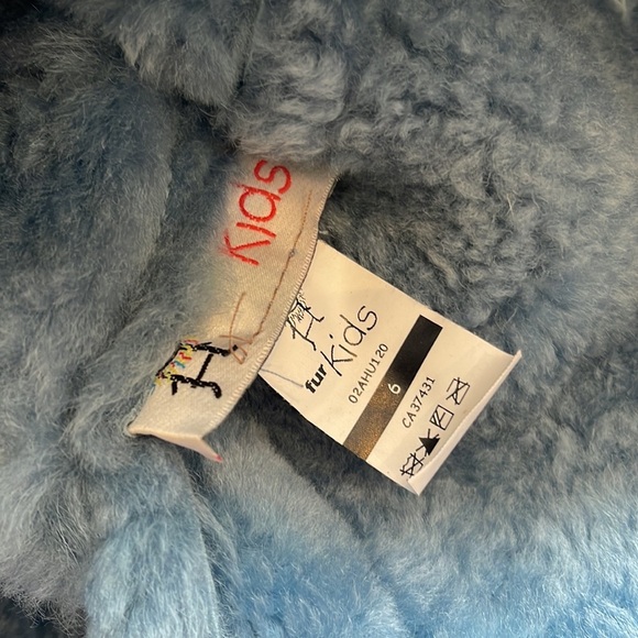 Authentic Shearling Winter Jacket Kids Size 6 - Picture 3 of 5